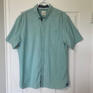 Premium by Jack and Jones Teal Button down short sleeved shirt. Size: Large